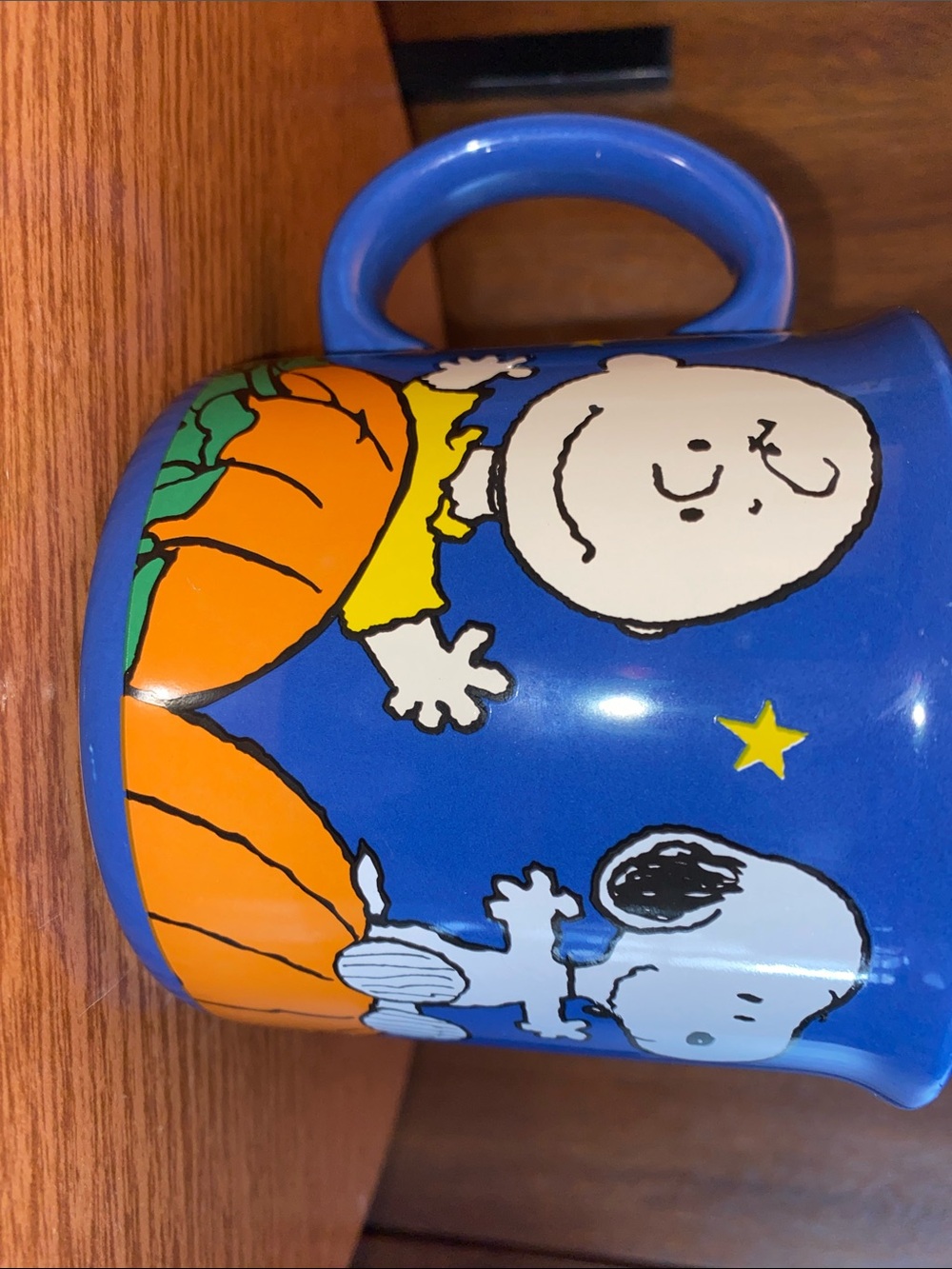 Blue Halloween 🎃 Peanuts Blue Ceramic Mug with Snoopy & Charlie Brown